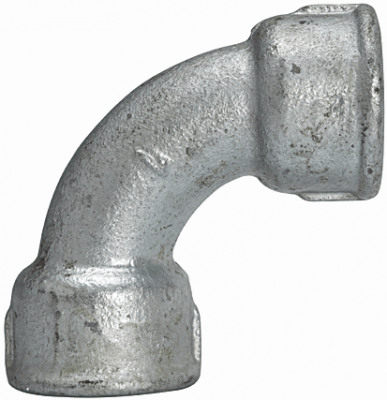 Cot alungit 90° cu filete interioare Rp 2&QUOT;, scurt, din fonta maleabila