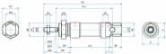 Micro cilindru simpla actiune magnetic - arc frontal