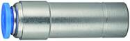 Conector drept push-in 6mm cu adaptor 12mm, POM/alama