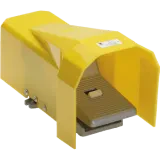 Pedala 5/2 monostabila (fara retinere), cu carcasa de protectie