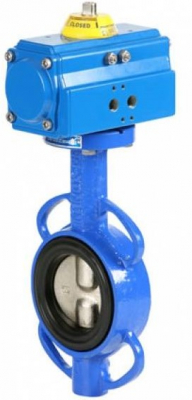 Robinet fluture, tip wafer, flanse ANSI 150 si PN 10/16, actuator pneumatic dubla actiune, 5&QUOT;