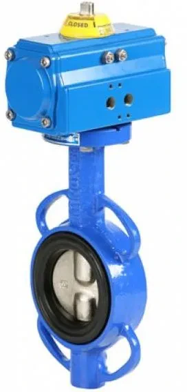 Robinet fluture, tip wafer, flanse ANSI 150 si PN10/16, act. pneumatic