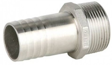 Adaptor furtun 20mm cu filet exterior NPT 3/4&QUOT;, inox AISI 316