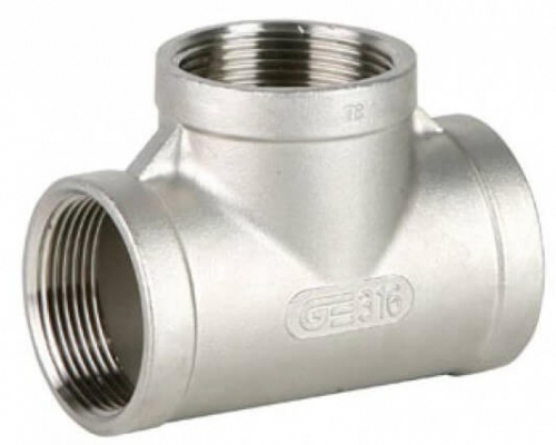 Conector T cu filete interioare NPT 1/2&QUOT;, inox AISI 316
