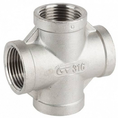Conector X cu filete interioare Rp 3/4&QUOT;, inox AISI 316