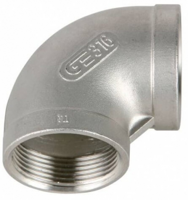 Cot 90° cu filete interioare cu filete interioare NPT 1&QUOT;, inox AISI 316