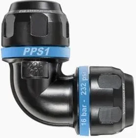 Cupla push-on L 90° ,egala, pentru teava