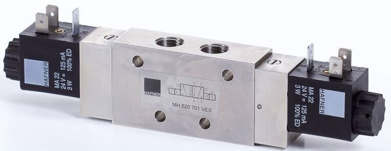 Distribuitor 5/2 electric, bistabil - INOX