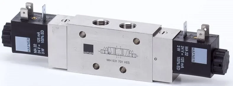 Distribuitor 5/3 electric, centru inchis - INOX