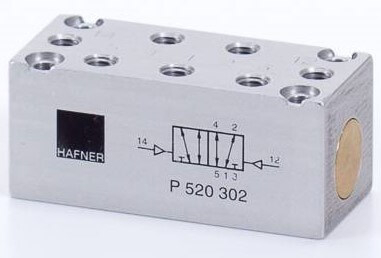 Distribuitor 5/2 bistabil - actionare pneumatica
