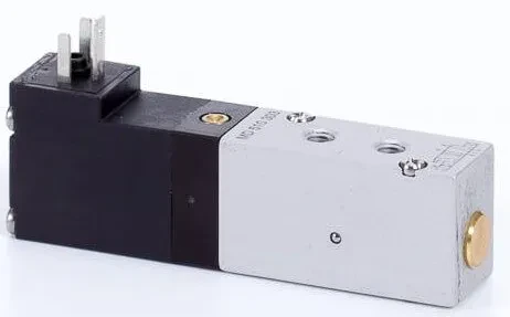 Distribuitor 5/2 electric, monostabil, montaj pe placa, tip MD, porturi distribuitor