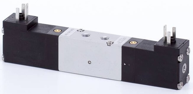 Distribuitor 5/2 electric, bistabil, montaj placa, tip MD, porturi distribuitor