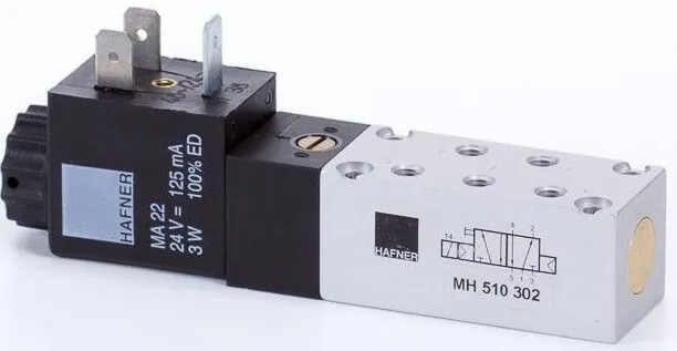 Distribuitor 5/2 electric, monostabil, montaj in linie tip MH