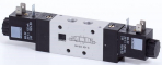 Distribuitor 5/3 electric, centru presurizat, montaj in linie - pe placa