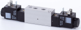 Distribuitor 5/3 electric, montaj pe placa, centru presurizat, porturi distribuitor, tip MH