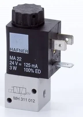 Distribuitor 3/2 electric, actionare directa - temperaturi scazute