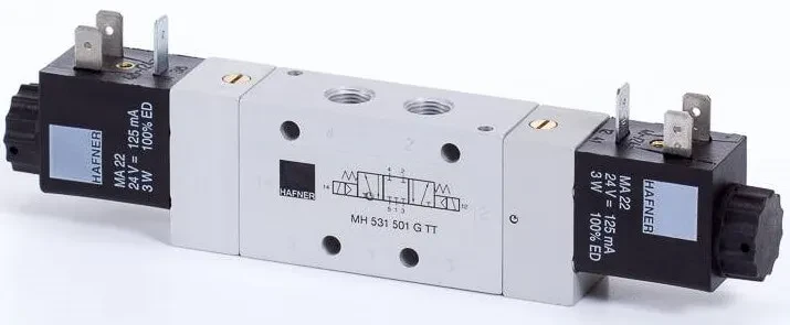 Distribuitor 5/3 electric, centru inchis - temperaturi scazute