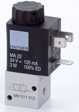 Distribuitor 3/2 electric, monostabil, montaj in linie tip MH/MX