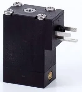 Distribuitor 3/2 electric, monostabil, montaj pe placa-baterie, porturi placa