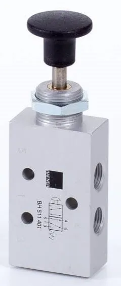 Distribuitor 5/2 cu buton incorporat - montaj in panou