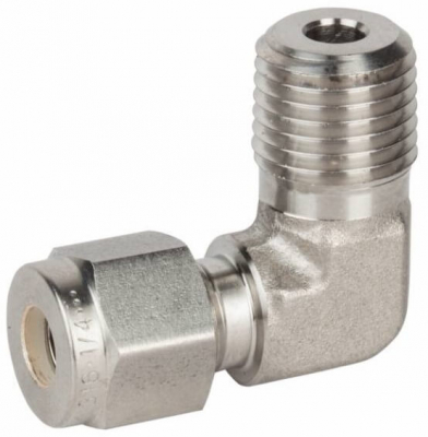 Fiting L cu filet exterior R 1/2&QUOT;, tub Ø12mm, 414bar, inox AISI 316