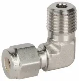 Fiting L cu filet exterior, din diferite tipuri de inox