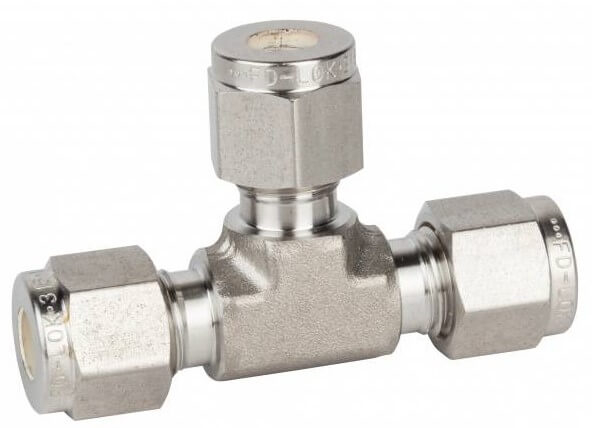 Fiting T de legatura, tub in inch, din inox AISI 316