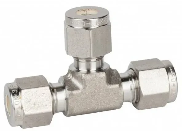 Fiting T de legatura, tub in inch, din inox AISI 316