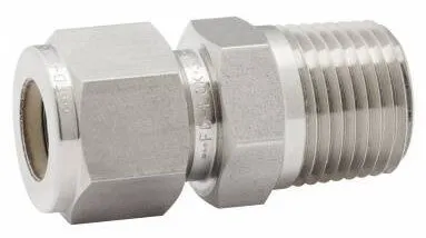Fiting drept cu filet exterior, din diferite tipuri de inox