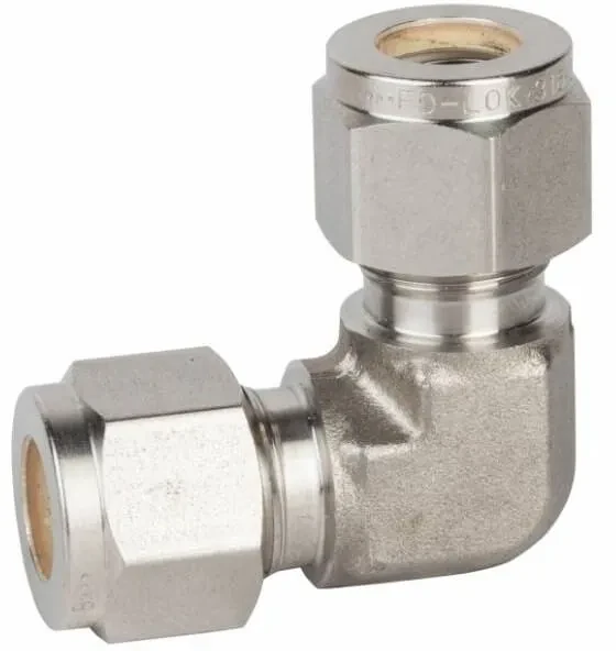 Fiting L de legatura, tub in inch, din inox AISI 316