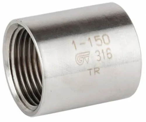 Mufa rotunda egala, din inox AISI 316
