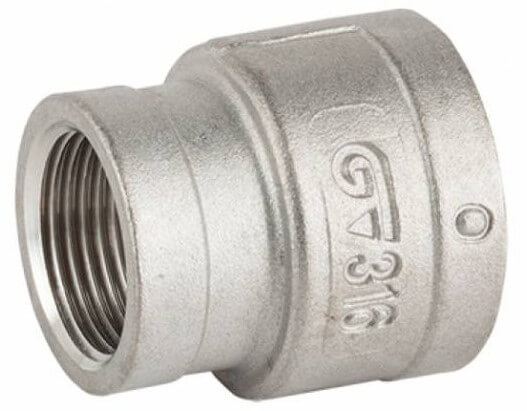 Mufa rotunda redusa, din inox AISI 316