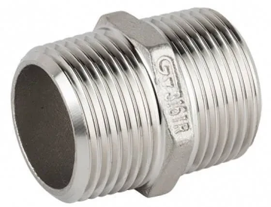 Nipluri egale, din diferite tipuri de inox