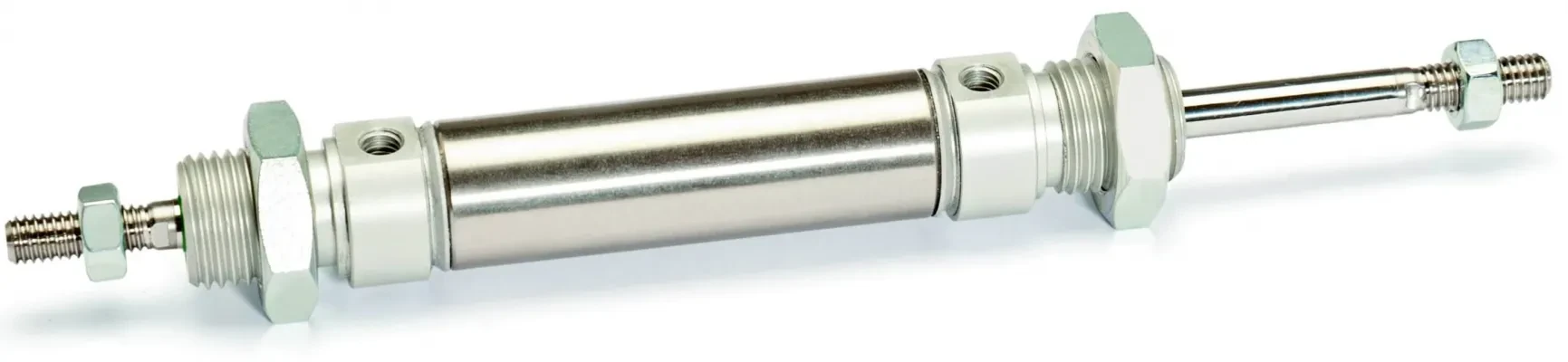 Micro cilindru dubla actiune magnetic cu tija bilaterala