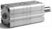 Cilindru compact tandem spate in spate, filet tija exterior