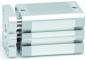 Cilindru compact dubla actiune magnetic anti-rotatie, tija filet interior, ISO 21287