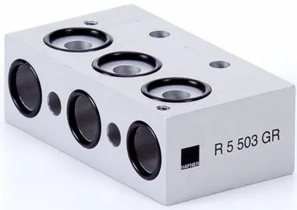 Sistem modular de placi pentru distribuitoare 5/2 si 5/3, tip R-5-503 G