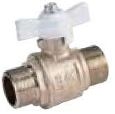 Robinet cu bila pentru oxigen, maner tip fluture, filete exterioare
