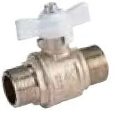 Robinet cu bila pentru oxigen, maner tip fluture, filete exterioare