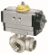 Robinet 3/2 actionat pneumatic, tip T, simpla actiune - INOX