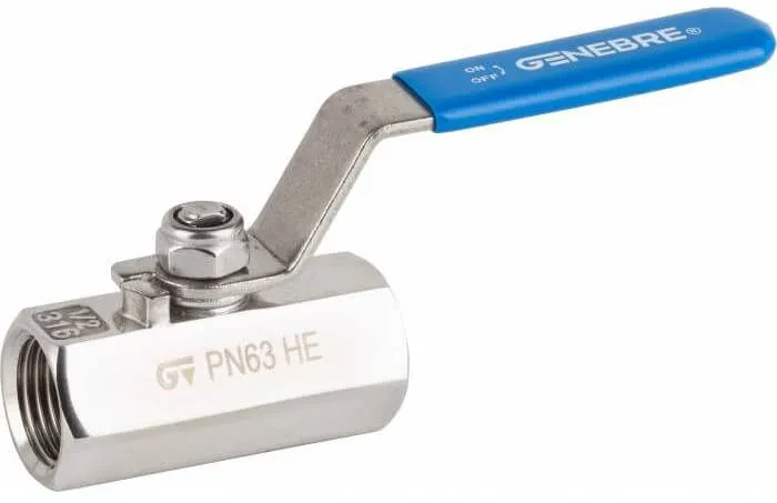 Robinet din inox cu bila si filete interioare, maneta, PN 63