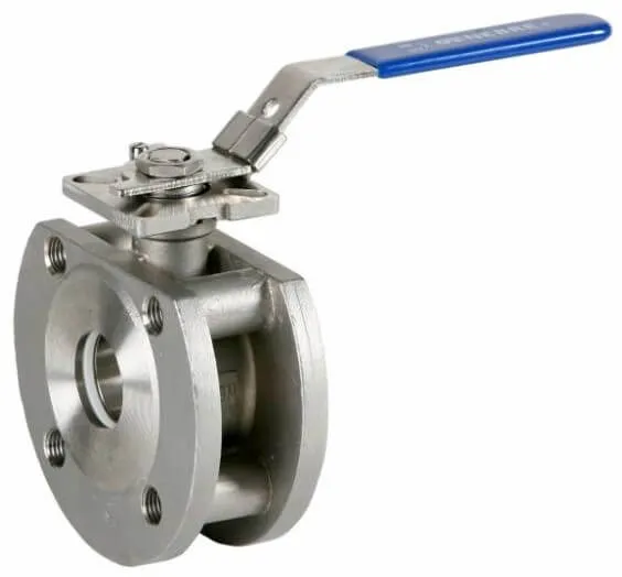 Robinet cu bila, tip wafer, orificiu complet, flanse PN 16