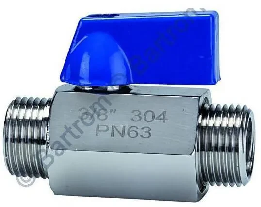 Robinet cu bila, filete exterioare, INOX - mini