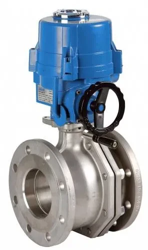 Robinet cu bila, 2 piese, flanse PN40, act. Electric