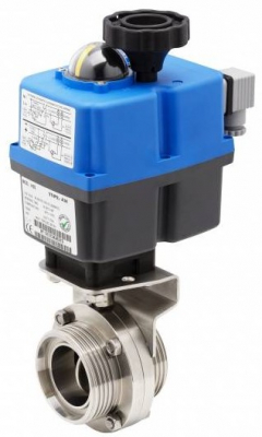 Robinet fluture sanitar, filete exterioare 1&QUOT;, actuator electric, PN 10