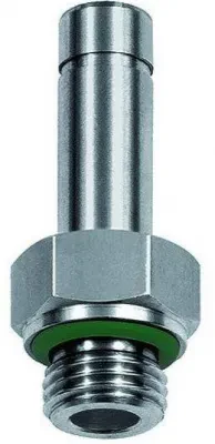 Adaptor furtun push-in cu filet cilindric exterior si O-ring, seria Inox