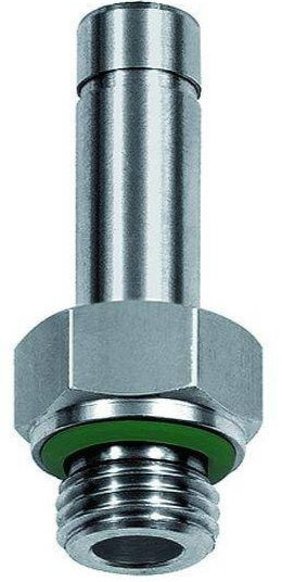 Adaptor furtun push-in cu filet cilindric exterior si O-ring, seria Inox