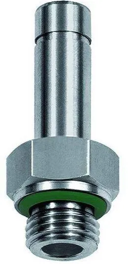 Adaptor furtun push-in cu filet cilindric exterior si O-ring, seria Inox