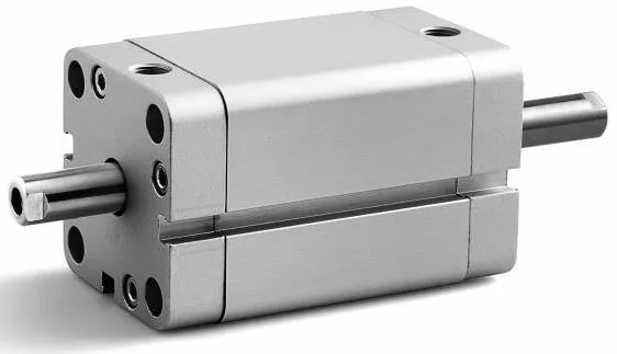 Cilindru compact UNITOP dubla actiune magnetic cu tija bilaterala, tija filet exterior