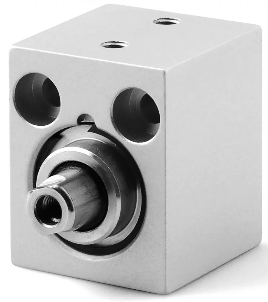 Cilindru cursa scurta dubla actiune, tija filet exterior, Ø8 - 63